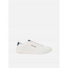 Jack and Jones Men's Bosley PU Casual Low-Top Trainers White/Navy