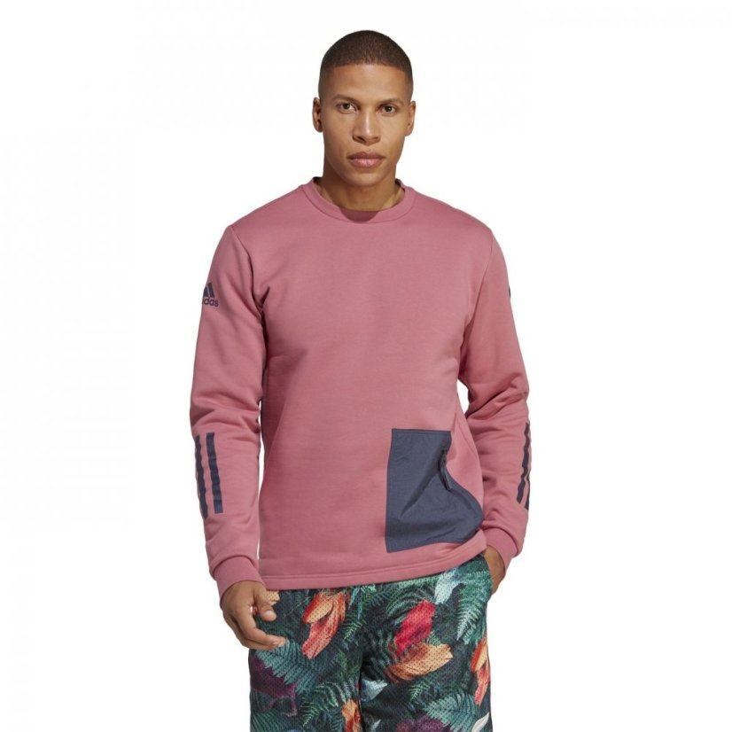 adidas All Blacks Sweater Mens Pink/Navy
