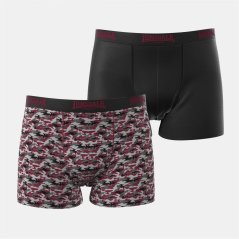 Lonsdale Lonsdale Trunk Shorts 2 Pack Mens Rust Camo/Black
