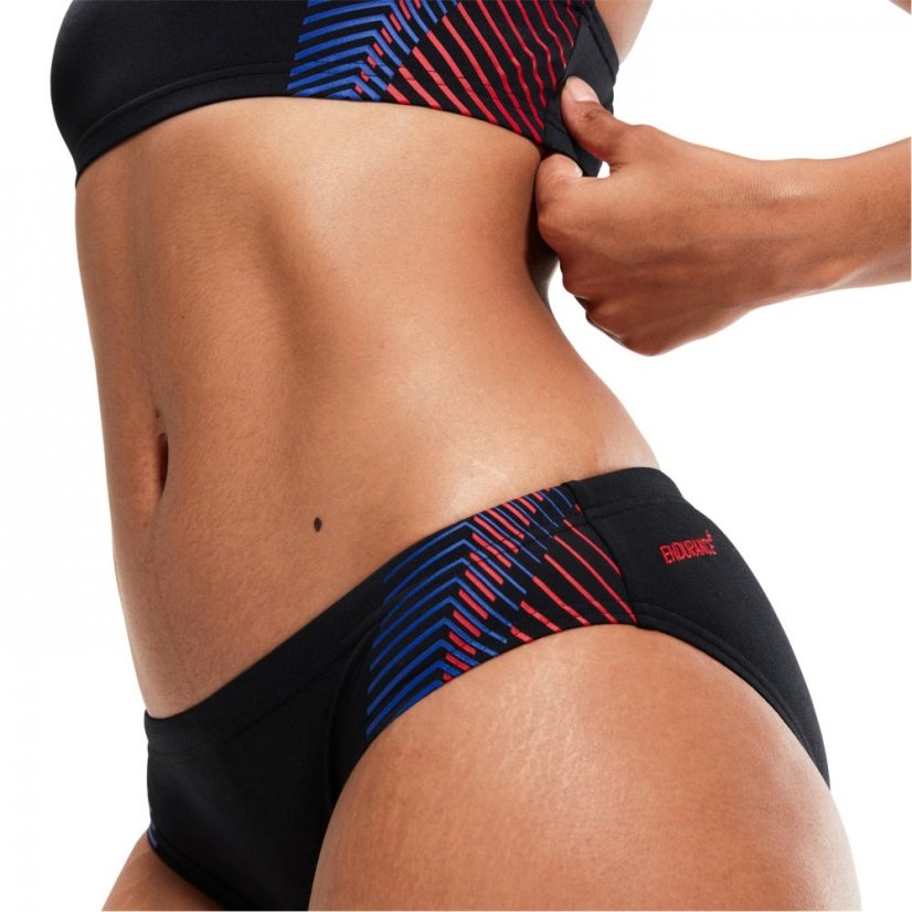 Speedo Placement Bikini 2 Piece Black/Red