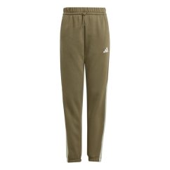 adidas Unisex Kids' Closed Hem Fleece Joggers Olve/Slvr/Wht