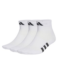 adidas Performance Light Mid-Cut Socks 3 Pairs White/White