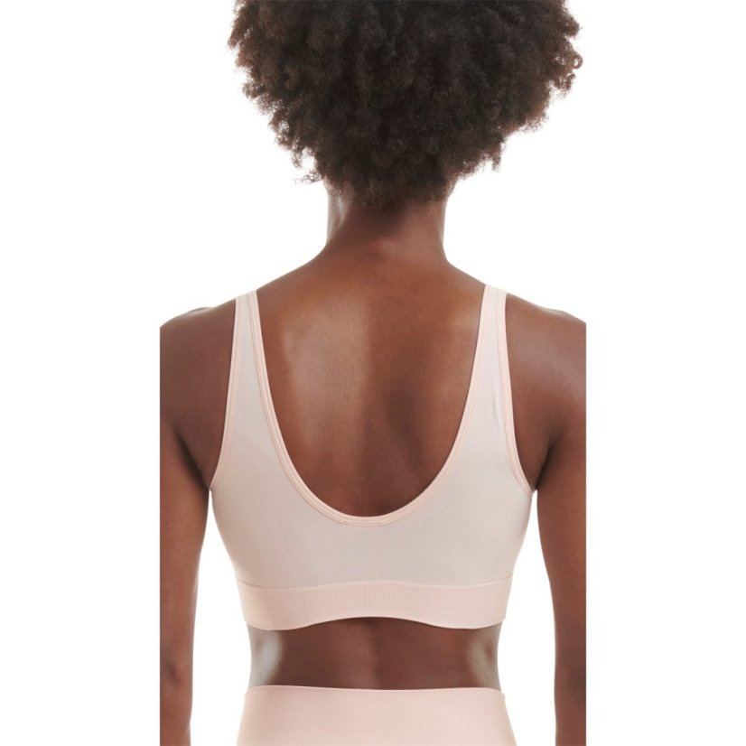 adidas Sport Active Seamless Micro Stretch Scoop Lounge Bra Peach Whip