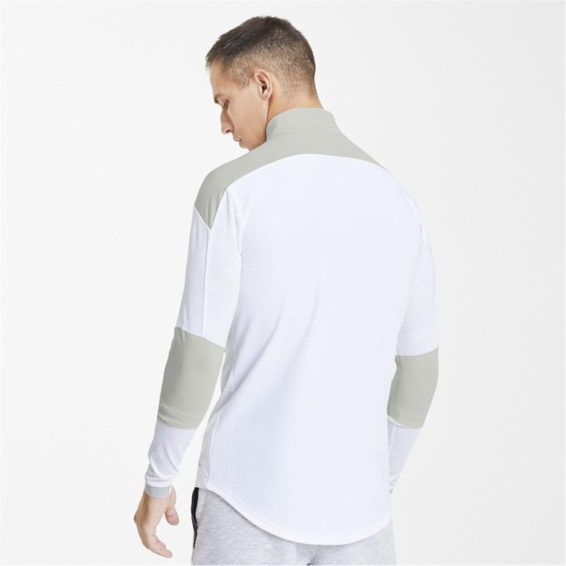 Puma Quarter Zip Training Top Mens White/ Grey