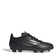 adidas F50 League Junior Firm Ground Football Boots Black/Silver