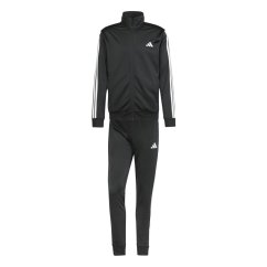 adidas Basic 3 - Stripes Tricot Tracksuit Black
