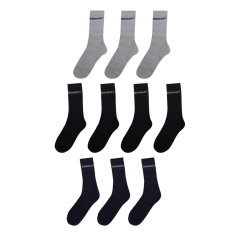 Donnay 10 Pack Crew Socks Junior Black