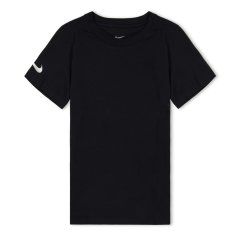 Nike Unisex Kids' Short Sleeve Performance Gym Top Black/White