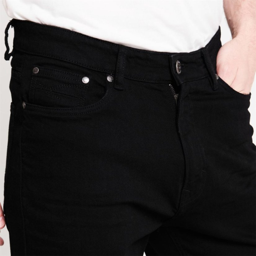 Firetrap Firetrap Rom Straight Leg Jeans Mens Reg Black Wash