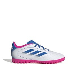 adidas Goletto VIII Juniors Astro Turf Football Boots White/Blue/Pink