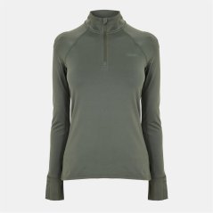 USA Pro Long Sleeve Quarter Zip Top Womens Khaki