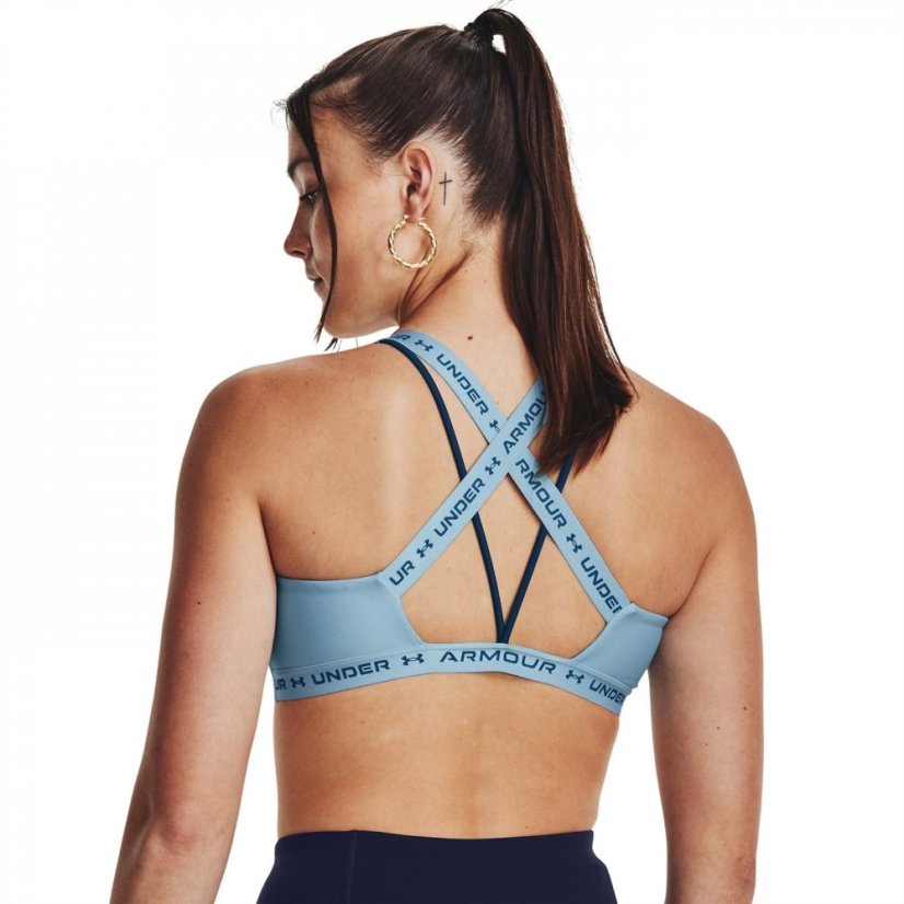 Under Armour Armour Ua Crossback Low Impact Sports Bra Womens Blue