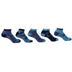 Character Women's 5 Pack Trainer Socks Multi