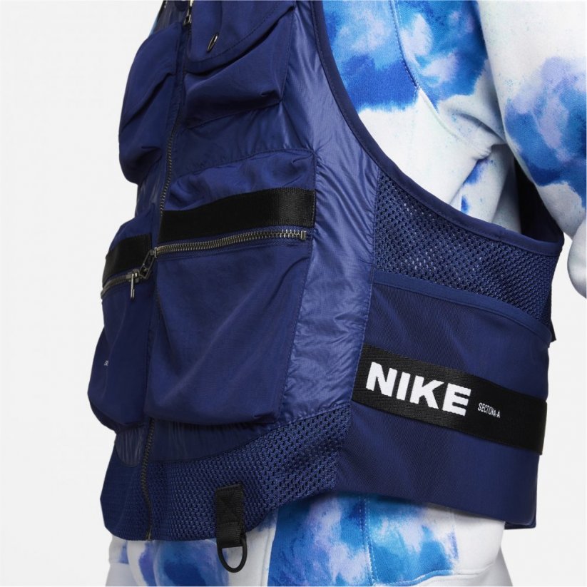Nike England Full-Zip Vest 2022 2023 Adults Blue/Grey