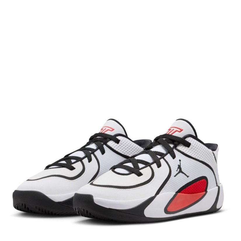 Air Jordan Kids' Basketball Trainers Wht/Red/Blk