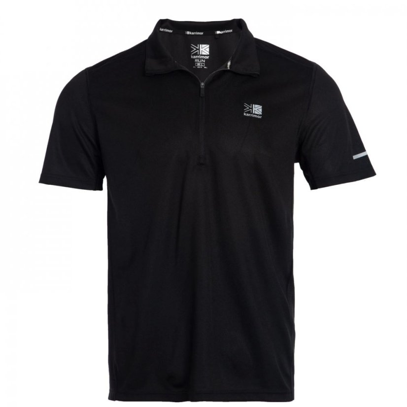 Karrimor Short Sleeve Zip Top Mens Black