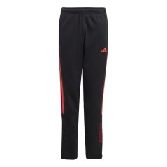 adidas Unisex Kids' Hot Closed Hem Fleece Joggers Black/Lucid Red