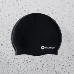 Slazenger Silicone Swimming Cap Adults Black