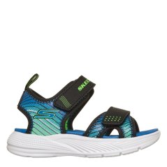 Skechers Kids' Flat Sandals Black/Lime