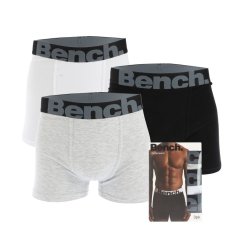 Bench Conan 3 Pack Boxer Shorts Black Grey White
