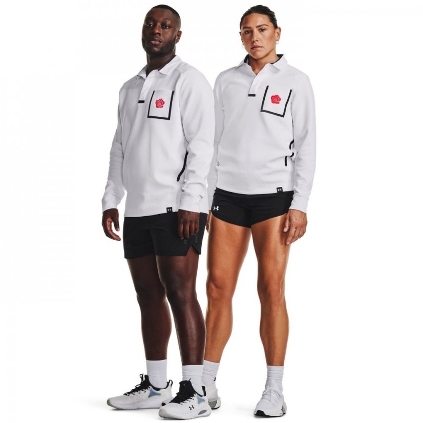 Under Armour Unisex Adults Summit Knitted Long-Sleeve Polo Shirt White