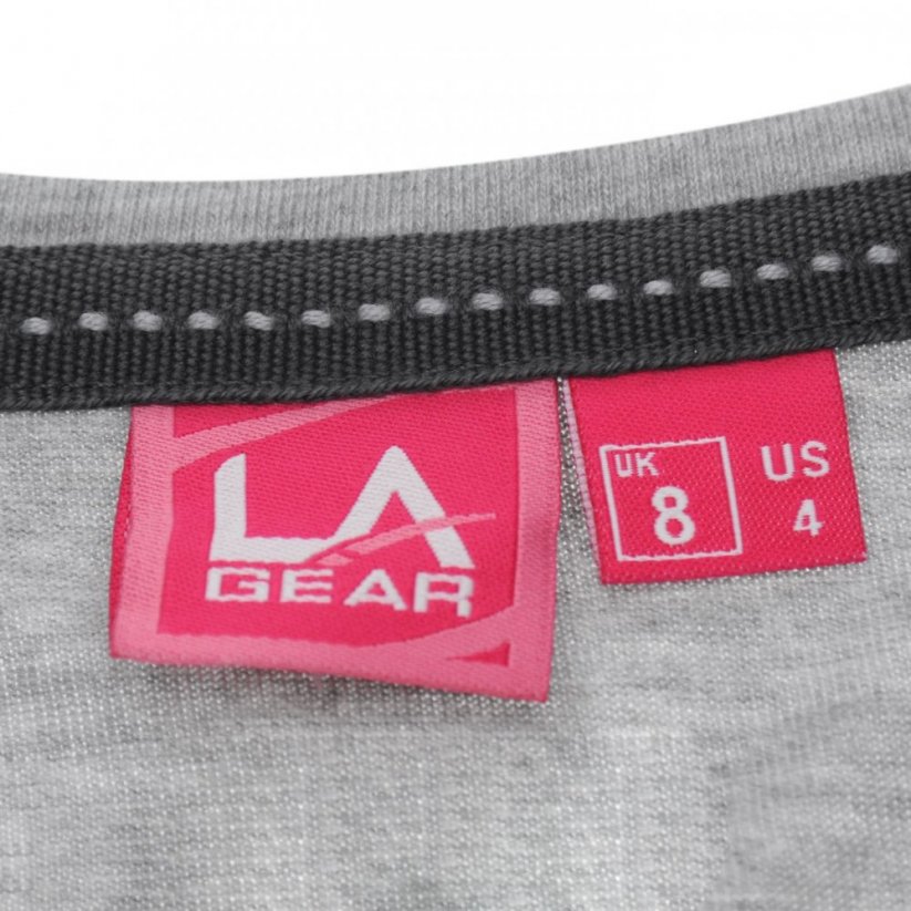 LA Gear V Neck dámské tričko Ice Grey Marl