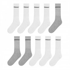 Donnay 10 Pack Crew Socks Plus Size Mens White