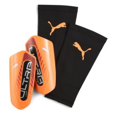 Puma Ultra Light Shin Guards Orange/Silver