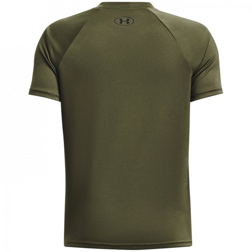 Under Armour Tech Big Logo Short Sleeve T Shirt Junior Boys Marine OD Green