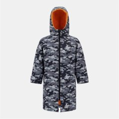 Gul Unisex Kids Gelert Waterproof Fleece Lined Long Sleeve Oversized Fit Insulated Robe Camo