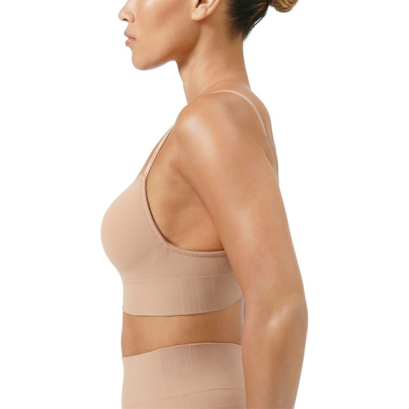 adidas Active Seamless Micro Stretch Wireless Bra Toasted Almond