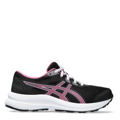 Asics Contend 8 GS Jnr Running Shoes Black/Hot Pink
