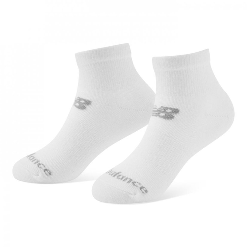 New Balance 3 Pack Ankle Socks Juniors White