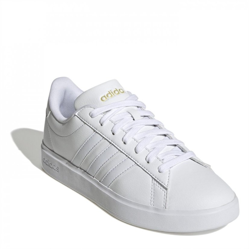 adidas Womens Grand Court Sneakers Wht/Wht/Gold