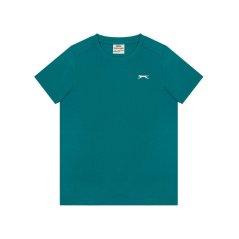 Slazenger Junior Boys Plain Tee shirt Teal