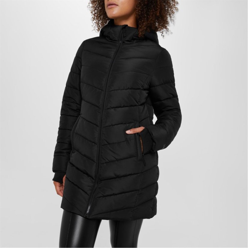 Slazenger Women's Mid-Length Padded Jacket Black