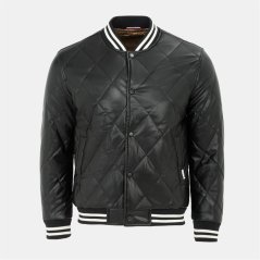Firetrap PU Quilt Jacket Mens Black
