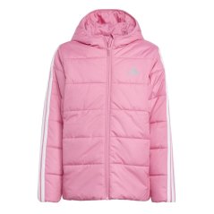 adidas Unisex Kids Essentials 3S Hooded Long Sleeve Puffer Jacket Pink/White