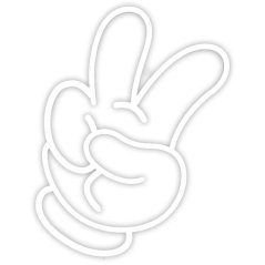 Disney Yellowpop Disney Glove Peace Multi Format and Universal