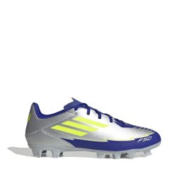 adidas F50 Club Firm Ground Football Boots Silver/Blue