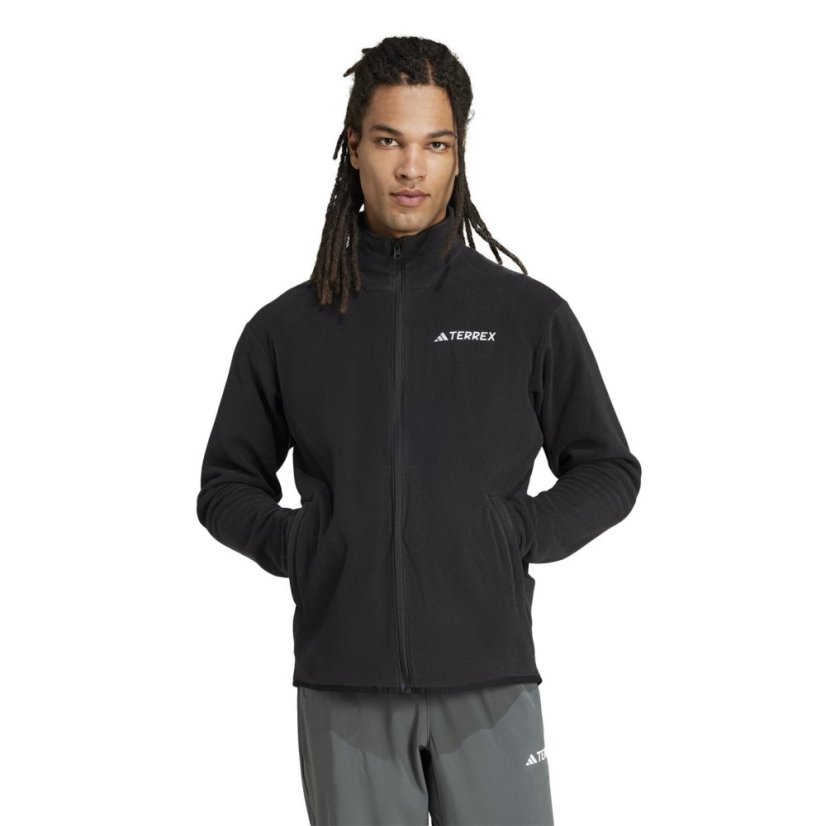 adidas Multi Essentials Full-Zip Fleece Jacket Mens Black