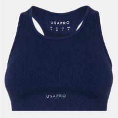 USA Pro UP Seamless Crop Sports Bra Navy
