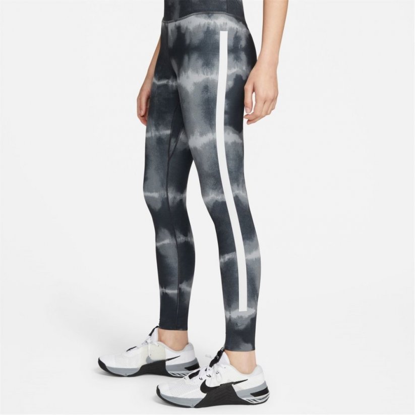 Nike One Lux Dri Fit All Over Print Tight Blk/Gry/Wht