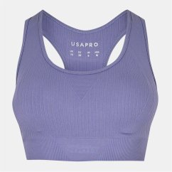 USA Pro UP Seamless Crop Sports Bra Clay