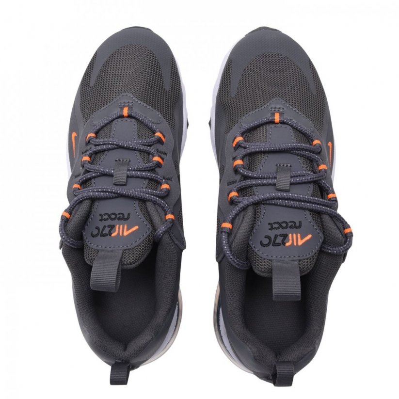 Nike Air Max 270 React Junior Trainers Grey/Orange