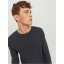 Jack and Jones Textured Crew Jumper Mens Dark Grey Mel