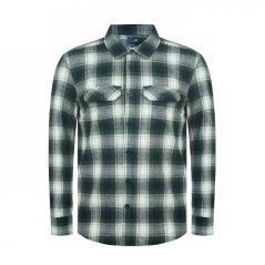 Fabric Flannel Shirt Sn Green/Cream