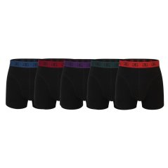 Giorgio Mens Essential 5-Pack Trunks Black / Bright