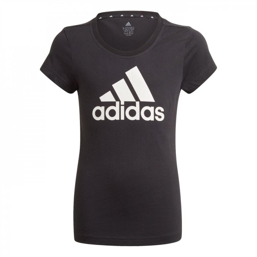 adidas Girls Essentials Linear T-Shirt Black