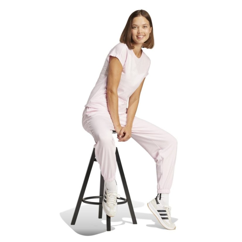 adidas Essentials Linear Cotton dámske tričko Clear Pink